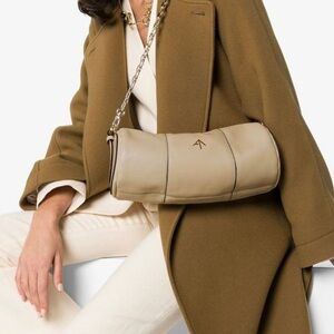 MANU ATELIER Cylinder Bag Beige Tan